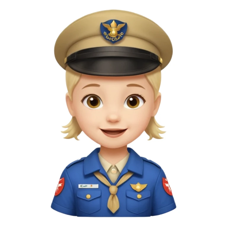 very small baby scout girl sticker