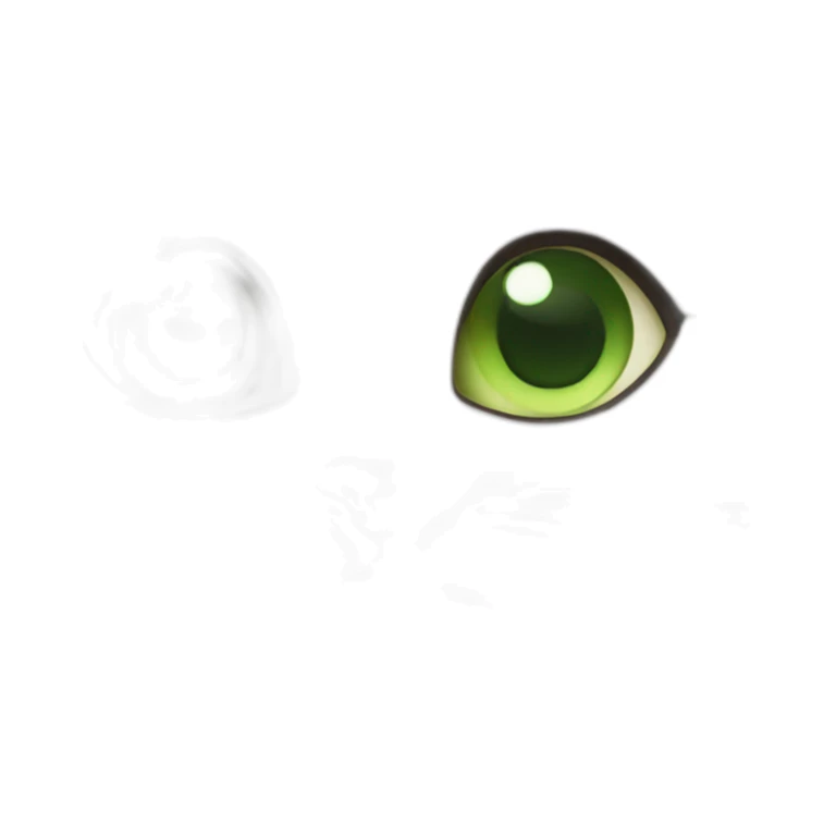 Dark Brown and white cat with green eyes sticker