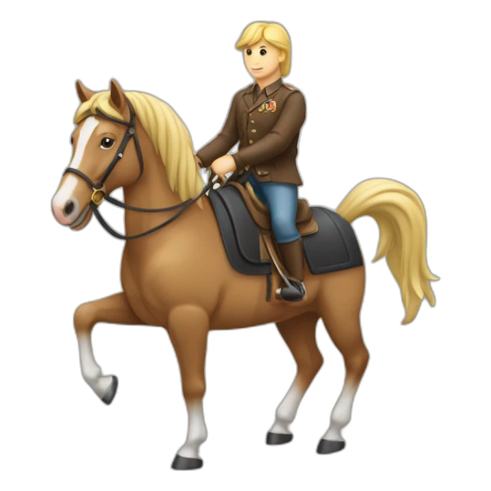 Un cheval sur un cheval sur un cheval sticker