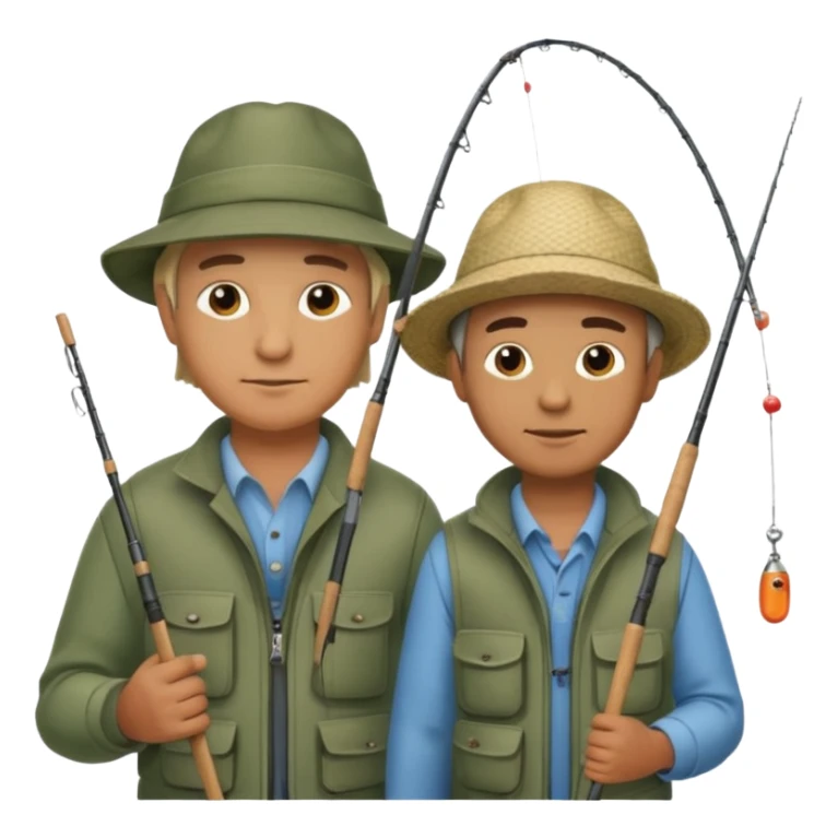 father and son fishing sticker