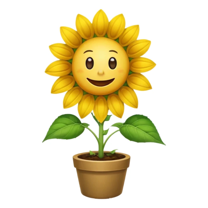 An exact  picture of the sunflower from Plants vs. Zombies sticker