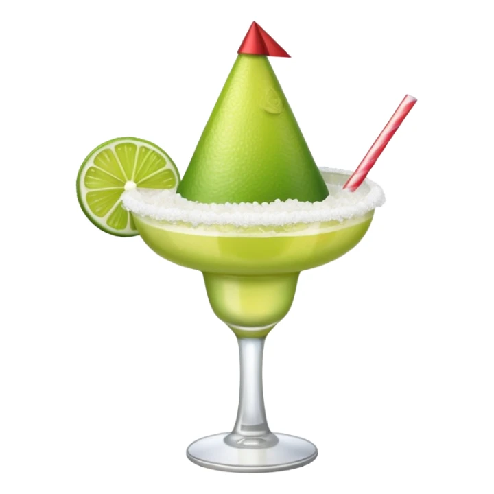 A margarita wearing a party hat. sticker