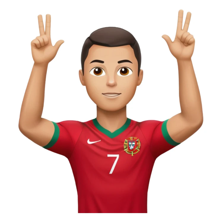 cristiano ronaldo in portugal jersey siu goal ceöebration sticker