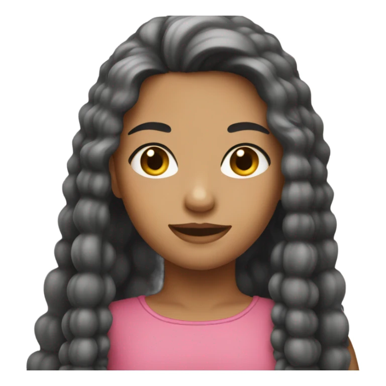 back hair girl sticker