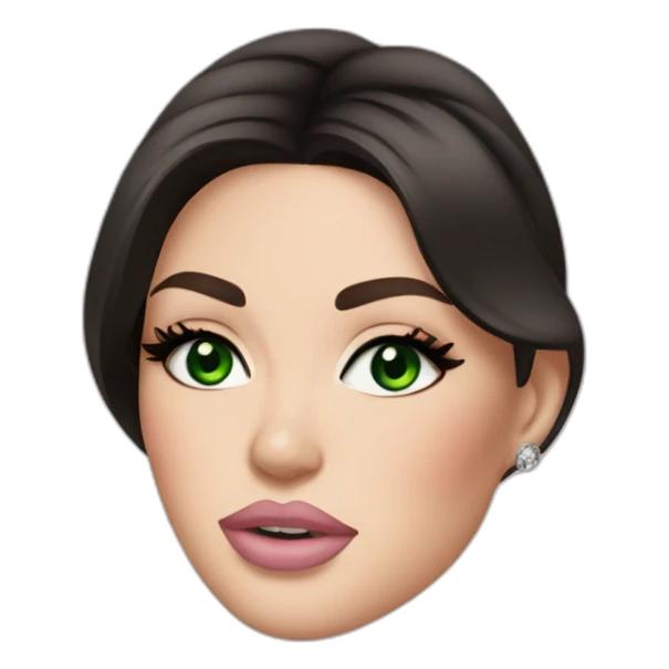 megan fox with green eyes and soft pink lips sticker