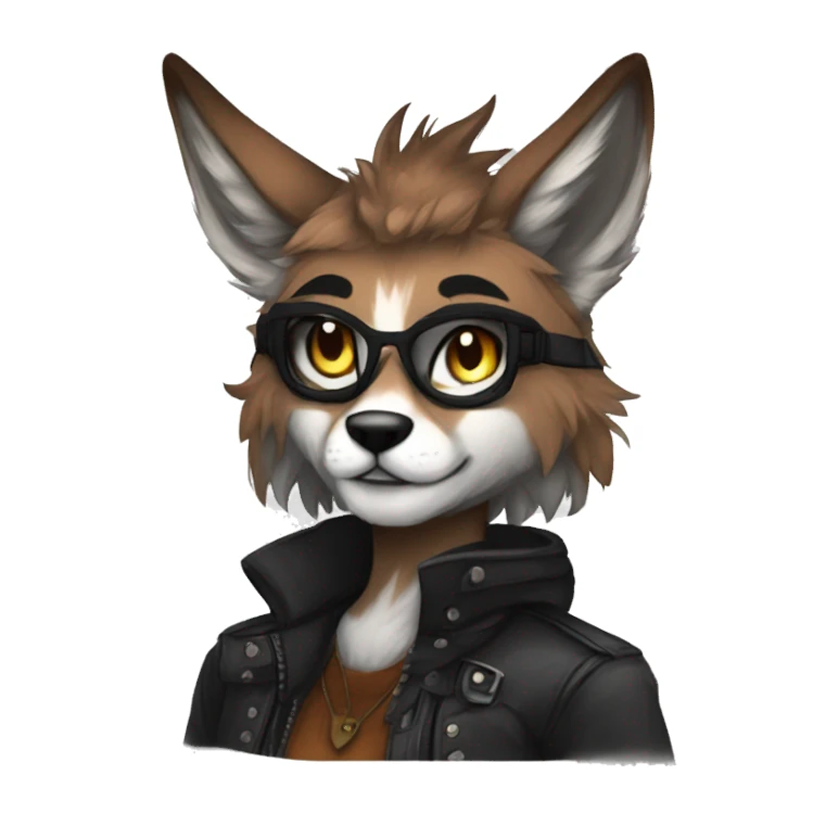 Edgy anthro furry by Falvie, AngieWolf sticker