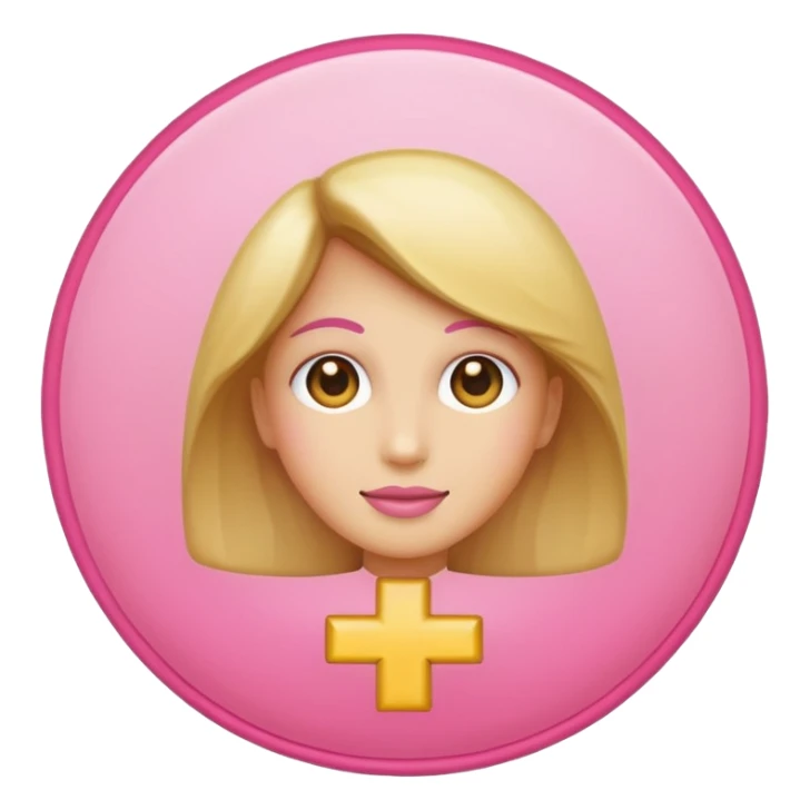 female gender symbol classic emoji style with subtle shine suitable for Discord role icon sticker