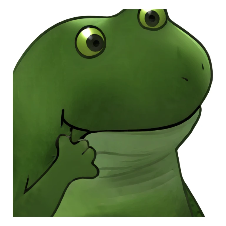 green bufo frog in a happy pose sticker