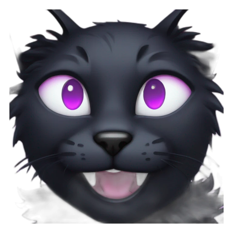 black-cat-cyberpunk-furry-smile sticker
