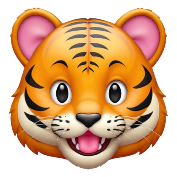 A cute little tiger show his tongue sticker