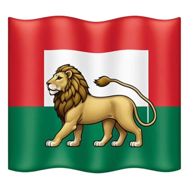 The persian flag with the lion sticker