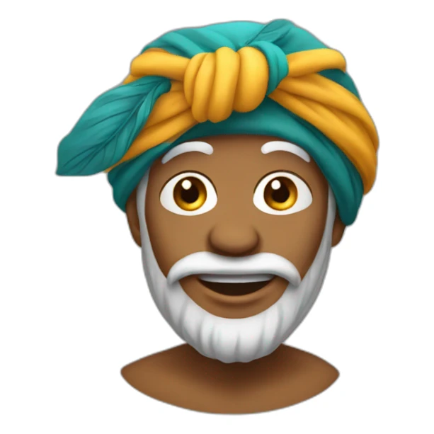 singe avec un turban sur la tête sticker