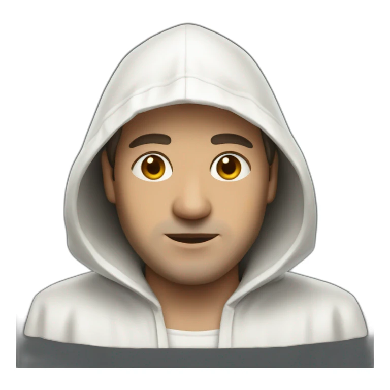man with white robes and hoods sticker