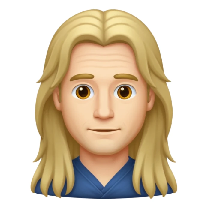 Saçı uzun olan bir erkek çiz sticker