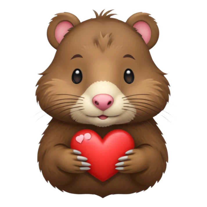 nutria con corazon para copiar y pegar en chat sticker