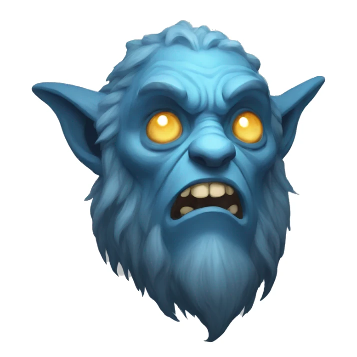 spectral giant blue firbolg surprised sticker