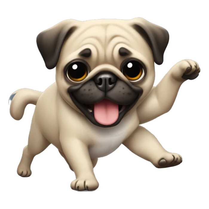 Pug Catalino bailando sticker