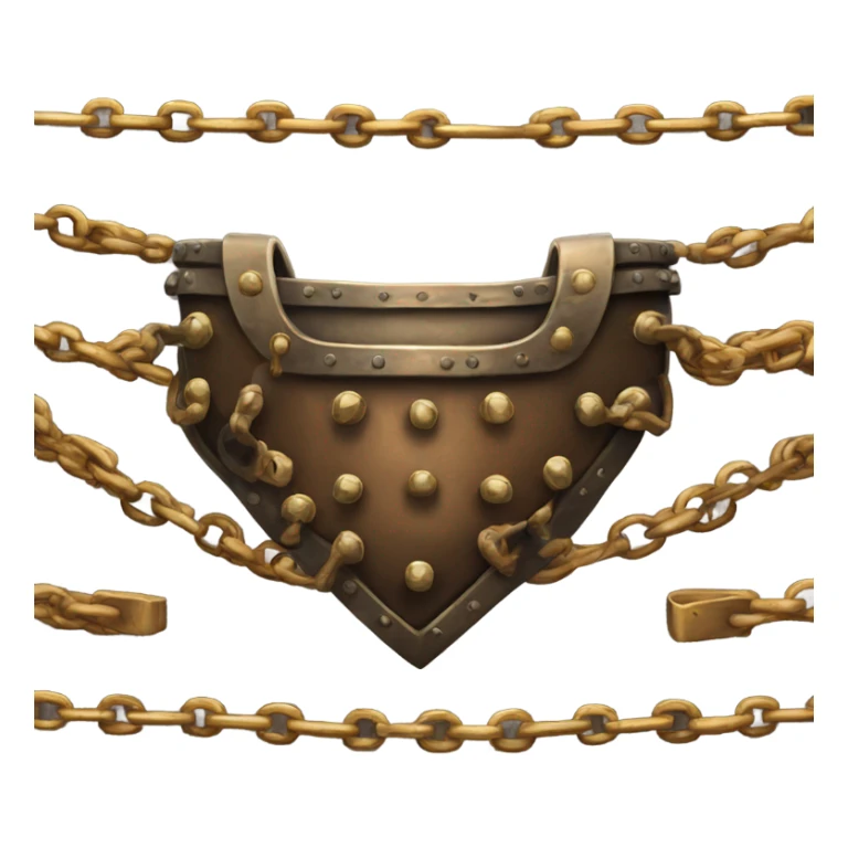 chestplate with chains made of bronze sticker