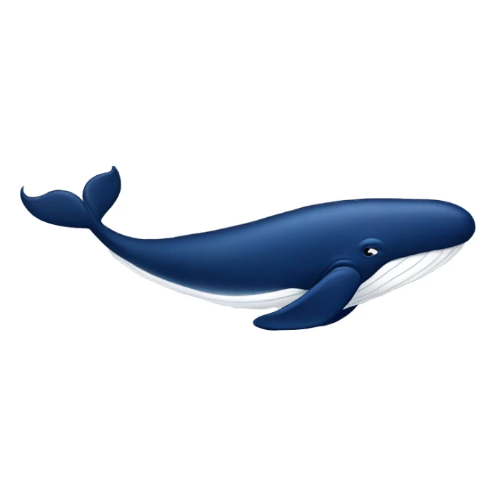 humpbck whale, dark blue sticker