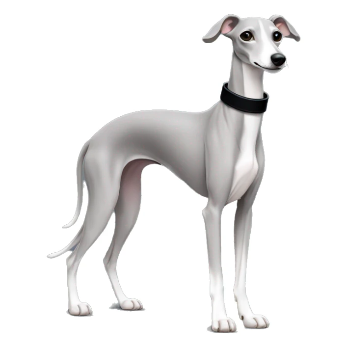 solid grey without white italian greyhound with black collar for sighthounds sticker