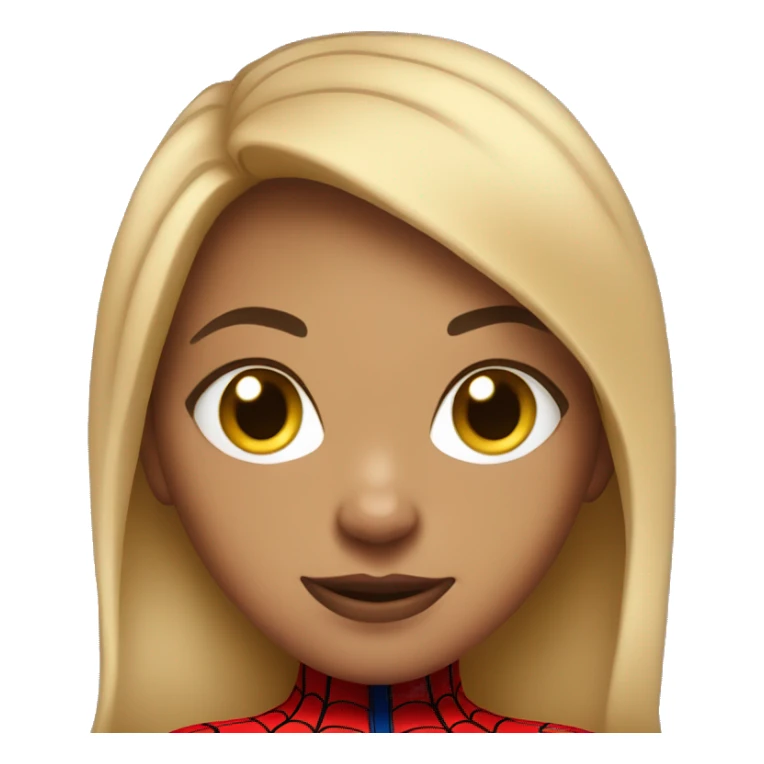 Light skin girl in a Spiderman suit sticker