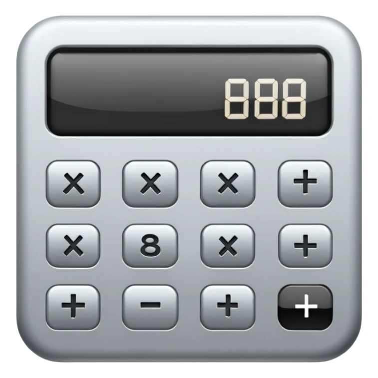calculator icon, no Apple branding or logo sticker