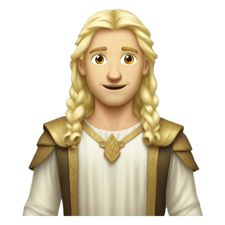blond guy in the image of a Slavic mythological creature sticker