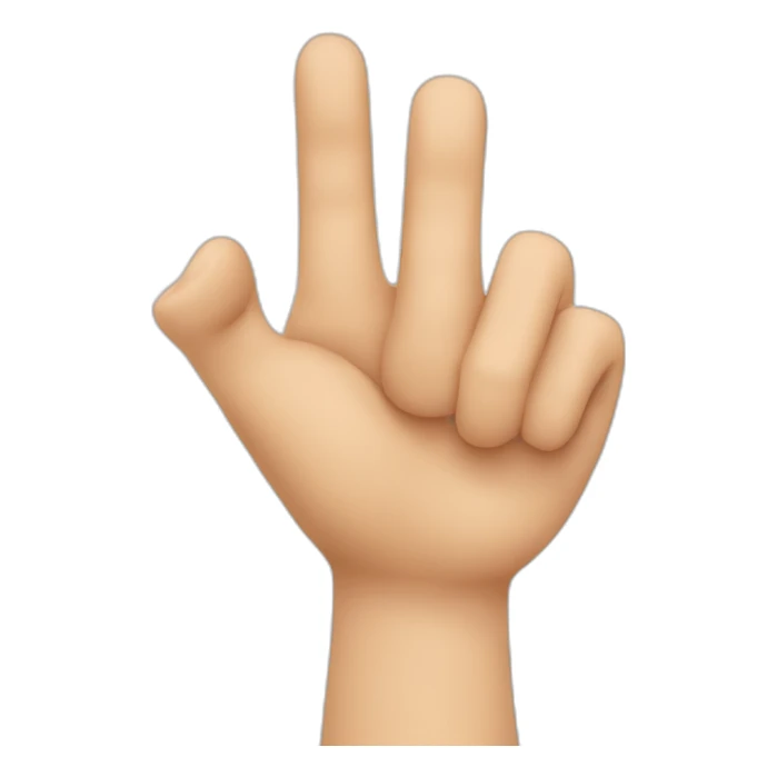 Index and major finger in v shape, the others finger joined together sticker