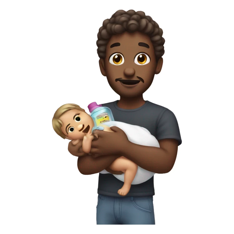 d piddy holding baby oil sticker