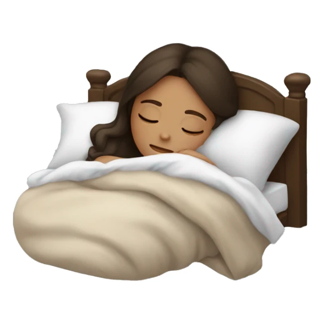 brunette girl sleeping cozy sticker