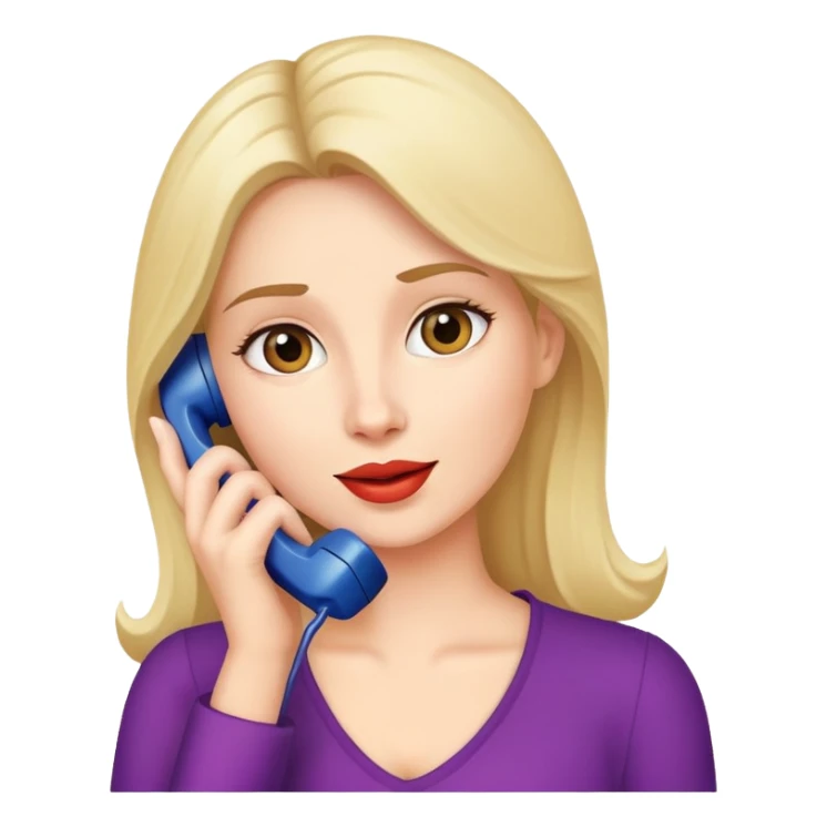 woman talking on the phone sticker