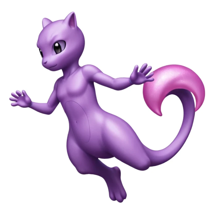 Pokemon legendary glitter purple and pink mewtwo sticker