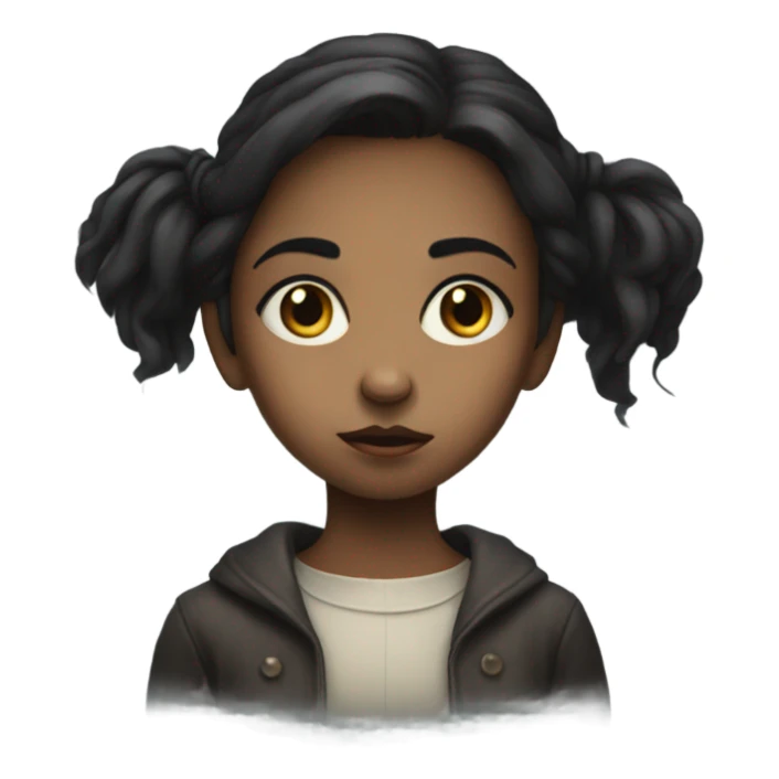 haunting gaze of the girl sticker