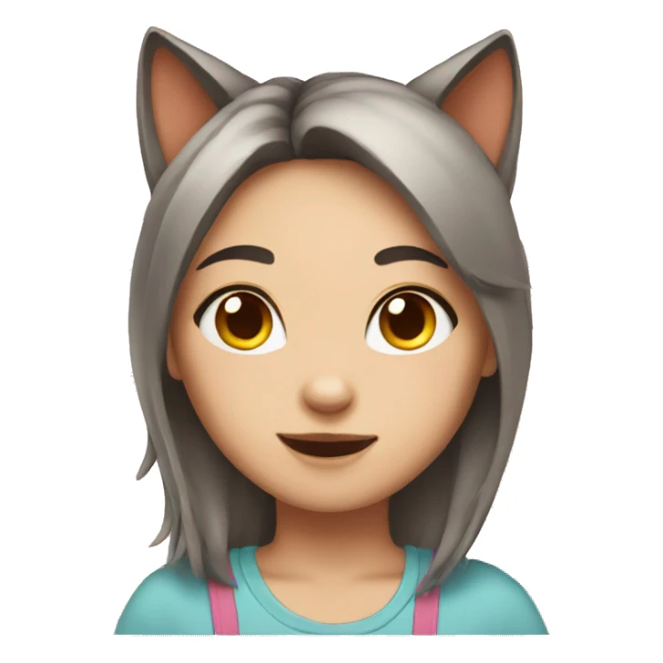 A girl cat sticker