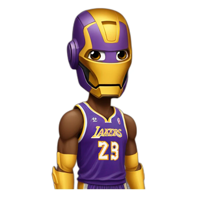 Iron Man avec le maillot des Lakers sticker