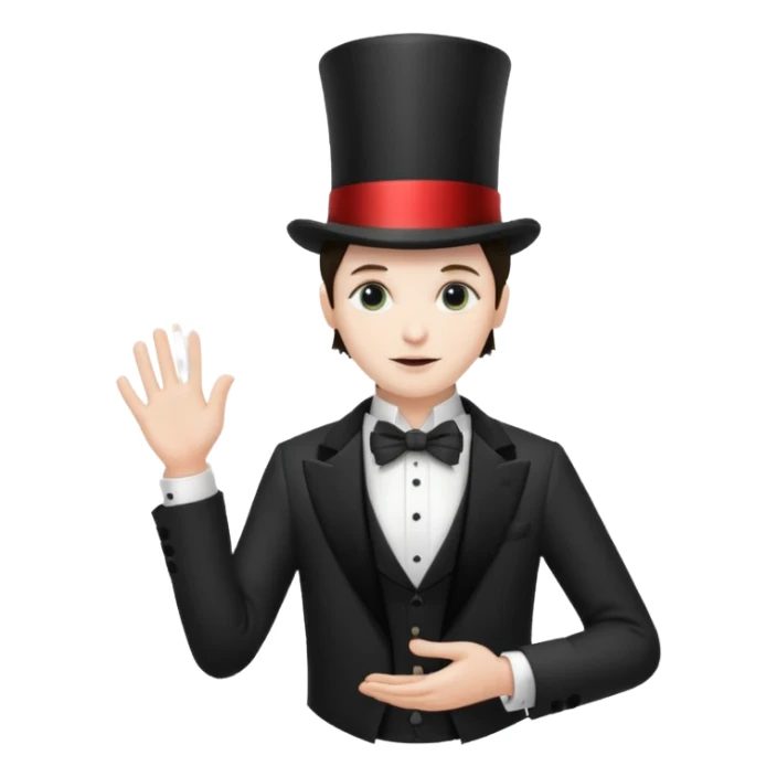 a magician who disappears into fog sticker