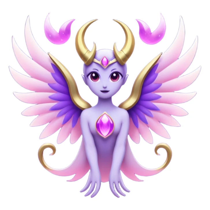 Pokemon legendary purple and pink lunala sticker