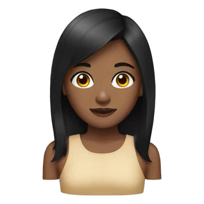 Girl with black hair and hazel eyes  sticker
