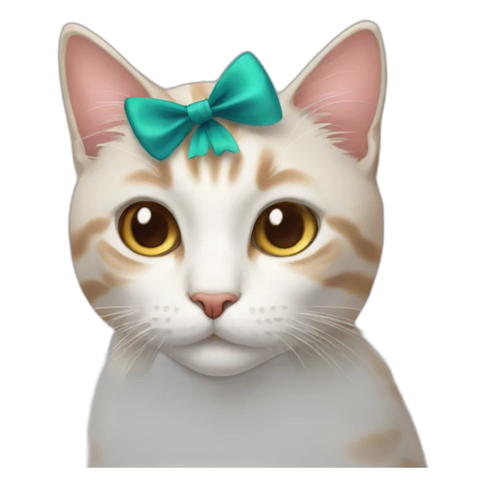 Cat with a bow sticker