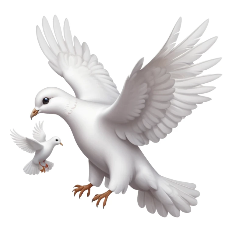 a dove flies with a letter in its paws sticker