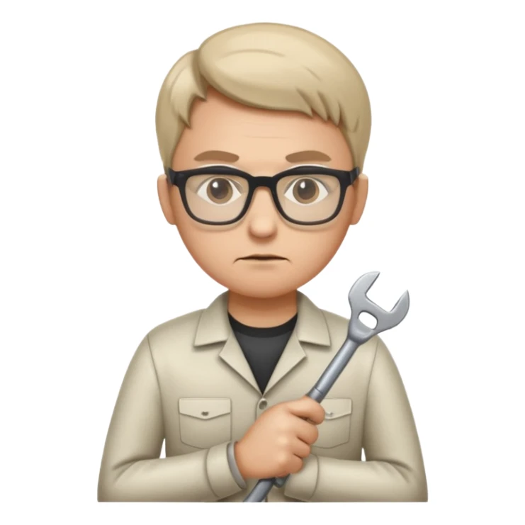 system administrator with a server and a wrench emoji sticker