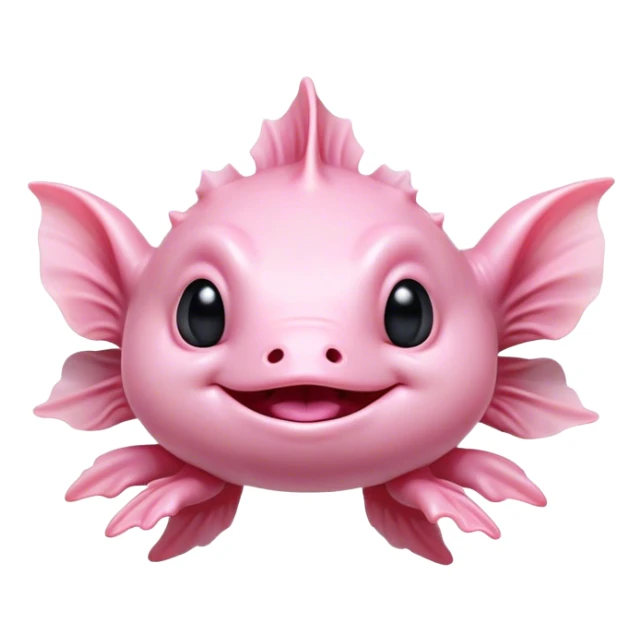 Cinematic Comical Axolotl Portrait Emoji, Head tilted dramatically with an exaggeratedly amused expression, featuring smooth, pale pink skin with ruffled, feathery gills and wide, expressive dark eyes filled with playful disbelief, Simplified yet hilariously expressive features, highly detailed, glowing with a slightly sassy glow, high shine, dramatic yet playful, stylized with an air of cheeky mischief, bright and endearing, soft glowing outline, capturing the essence of a spirited and over-the-top aquatic friend, so meme-worthy it feels like it could side-eye its way into internet fame instantly! sticker