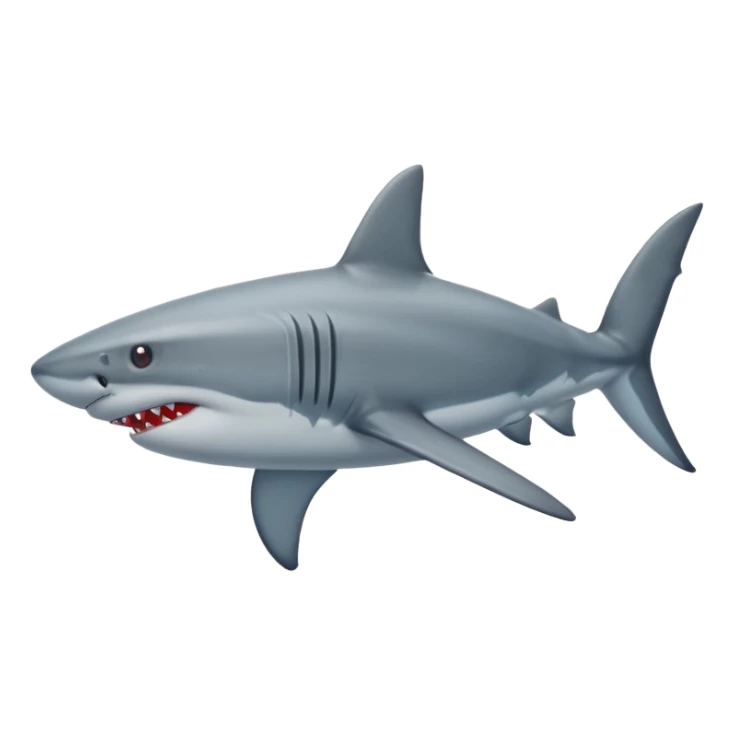 Genera un tiburón qué en cada aleta este un tenis rojos tipo puesto sticker