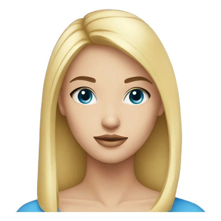 femme blonde lisse yeux bleu sticker