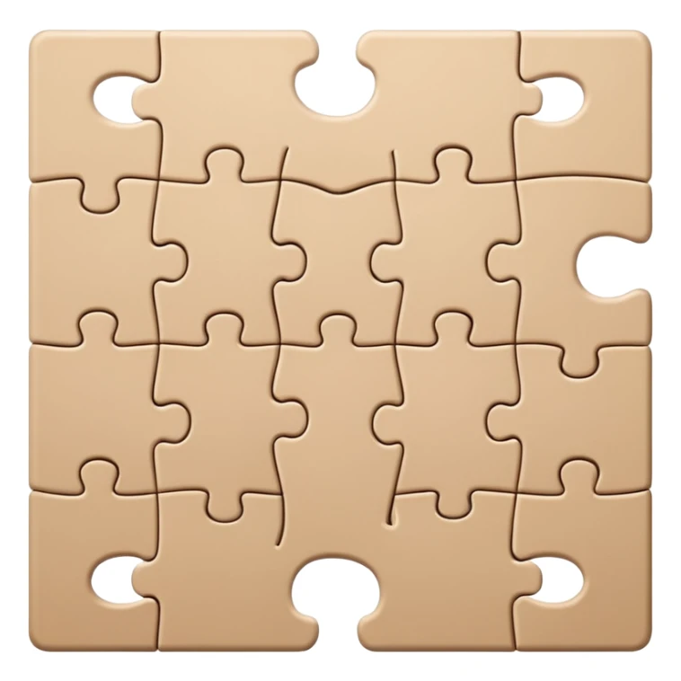 beige one puzzle sticker