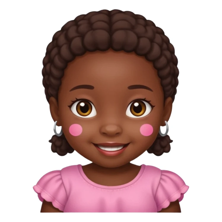 African baby girl sticker