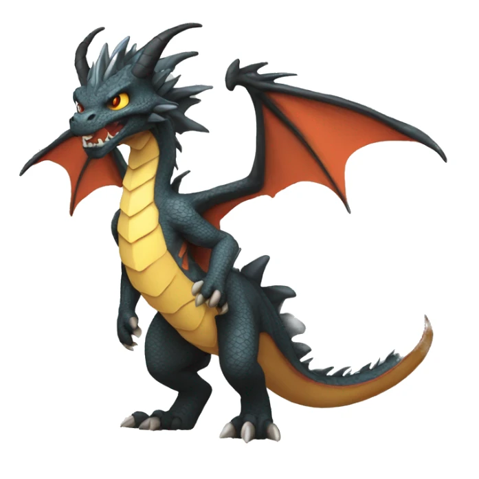 Cool and edgy dragon-Fakémon full body sticker