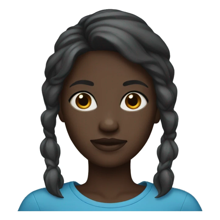 darkskin girl blue shirt sticker