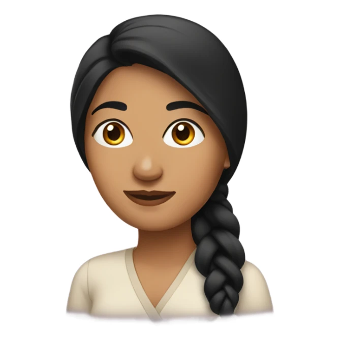 South asian woman with black hair sticker