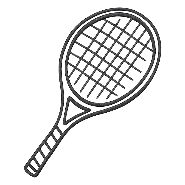 modern tennis racquet sticker